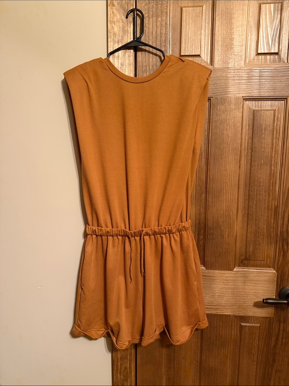 SHEIN Curve Rust Brown Sleeveless Romper